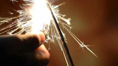Burning sparkler Video stock 29571547