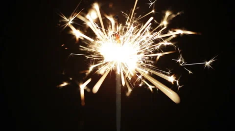 A burning sparkler Stock Footage 42431656