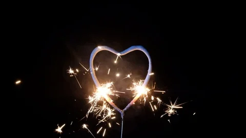 Burning Sparkler Stock Footage 95944928