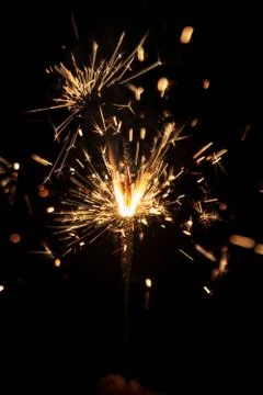 A Burning Sparkler Stock Photos