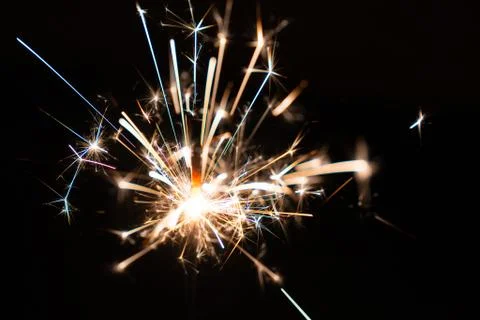 Burning sparkler Stock Photos