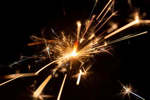 Burning sparkler Stock Photos