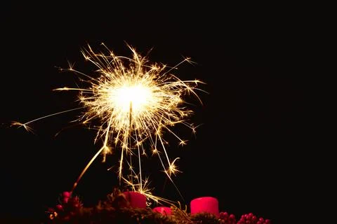 Burning Sparkler Stock Photos