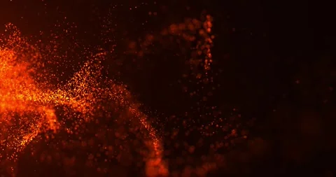 Burning sparks of fire, explosion of fire particles Stock Footage 246867412