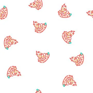 Burning spice pepper vegetable vector seamless pattern Illustrazione stock