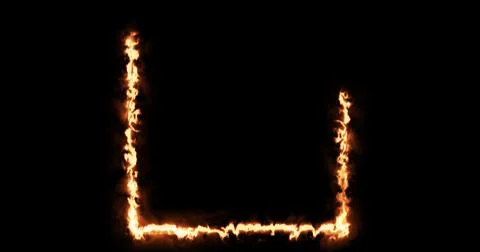Burning square frame on black background. Placeholder overlay effect rectan.. Illustrazione stock