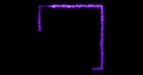 Burning square frame on black background. Placeholder overlay effect rectan.. Illustrazione stock