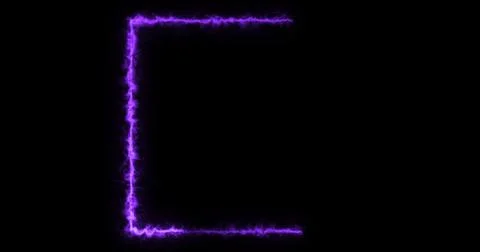 Burning square frame on black background. Placeholder overlay effect rectan.. Illustrazione stock