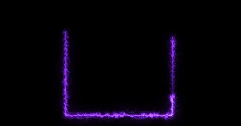 Burning square frame on black background. Placeholder overlay effect rectan.. Illustrazione stock