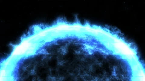 Burning Star On Digital Screen Stock Footage 208794857