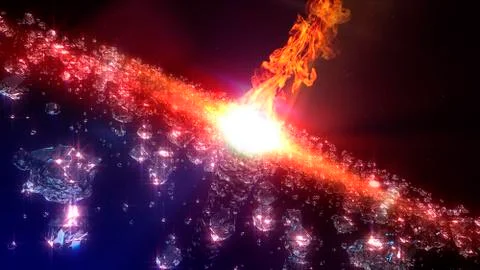 Burning star Stock Illustration