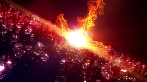 Burning star loopable background Video stock 38503549