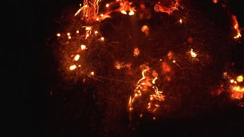 Burning Steel Wool Video stock 80719634