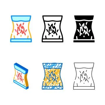 Burning in stomach color multistyle icon vector Stock Illustration