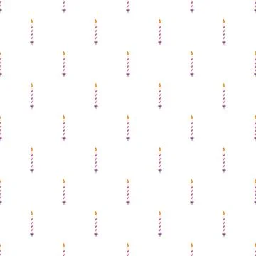 Burning striped candles creating a repeating celebratory pattern 스톡 일러스트