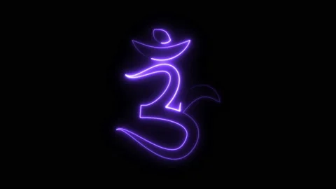 Burning stylish chakras symbol in space, 3d rendering Stock Footage 86556158