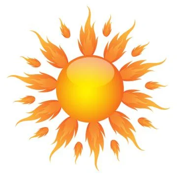 Burning sun Stock-Illustration