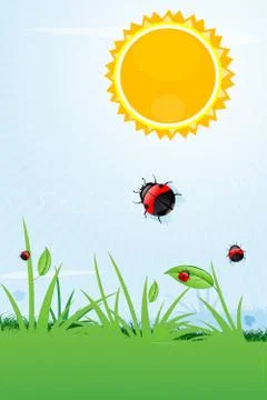 Burning sun Stock Illustration