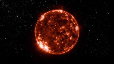 Burning Sun with Solar Flares Video stock 311251879