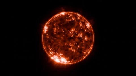 Burning Sun with Solar Flares Video stock 311251891