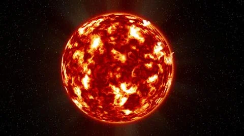 Burning Sun in Space Stock Illustration