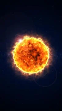 The burning sun in space Illustrazione stock