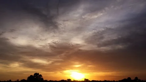 Burning Sunset Time Lapse (2160p 25fps) Stock Footage 93965397