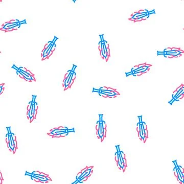 Burning sword vector seamless pattern flat Stock Illustration