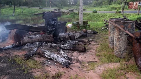 Burning of tarmac for road construction 動画素材 158581153