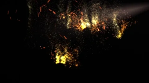 Burning text on a beautiful luminous background. Stock Footage 83217354