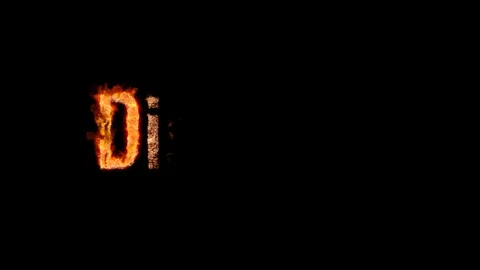 Burning text DISCOUNT. Animated fire and smoke. Included alpha channel Stock Footage 113336589