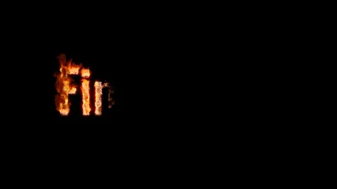Burning text FINISH HIM. Animated fire and smoke. Included alpha channel Stock Footage 113361692