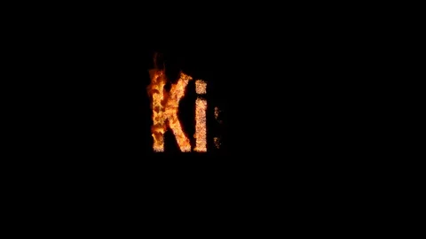 Burning text KISS. Animated fire and smoke. Included alpha channel Stock Footage 113284863
