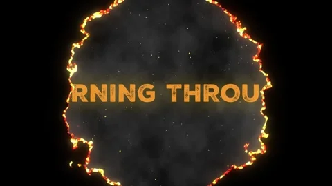 Burning Through Screen Title Intro Stock After Effects