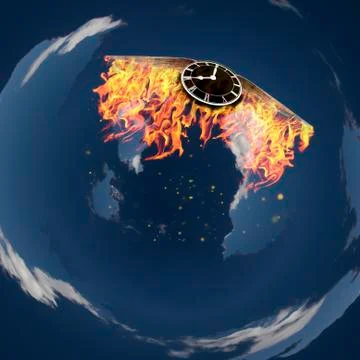 Burning Time Stock Illustration