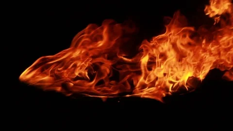 Burning top of the fuel barrel in the dark Stock Footage 78890124