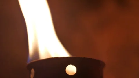 Burning torch. Fire. Stock Footage 83001425