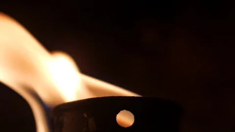 Burning torch. Fire. Stock Footage 83001593