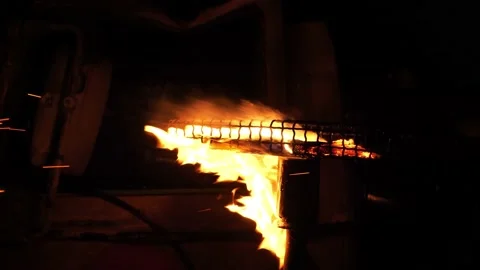 A burning torch in the night Stockbeeldmateriaal 141204109
