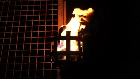 A burning torch in the night Stock Footage 141204750
