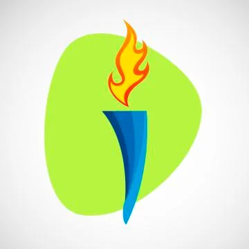Burning torch vector icon Stock Illustration