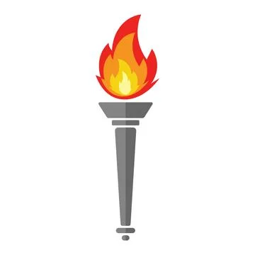 Burning Torch Vector Illustration Stock Illustration
