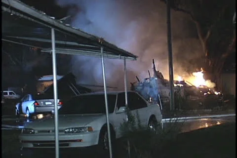 Burning Trailer Video stock 26178933