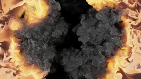 Burning transformation. The elegant reshaping of flames within the scene. Stock Footage 273281228