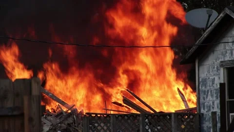 Burning trash Stock Footage 163731547