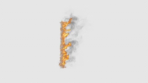 Burning Tree with Fire &amp; Smoke - Transparent Background Seamless Loop 4K 24p Stock Footage 343795427