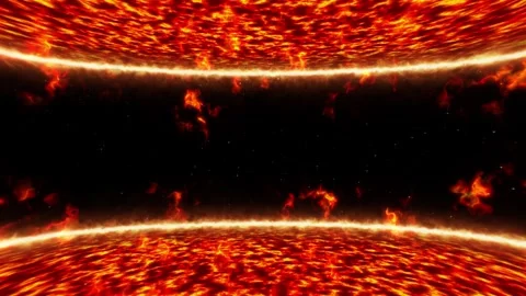 Burning Two Sun Planet Background Stock Footage 240323597