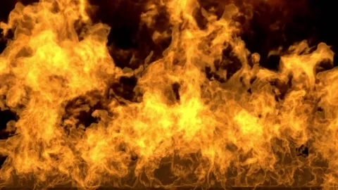 Burning Wall Background Looped Fire Stock Footage 135172299