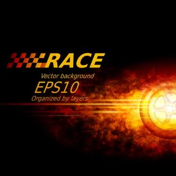 Burning wheel Иллюстрация