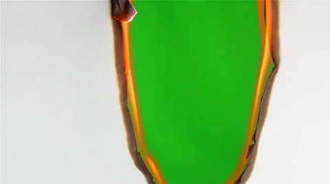 Burning White Paper On A Green Screen Background Vídeo Stock 49393743